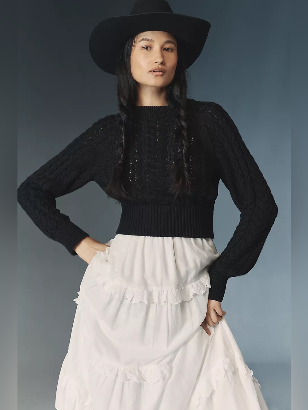 NWT Size S - By Anthropologie Twofer Sweater Tiered Dress (2 pieces set) US$218 - Picture 8 of 16